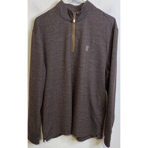 JOHNNIE-O Top Shelf 1/4 Zip Golf Pullover Brown Mock Neck Men’s Large